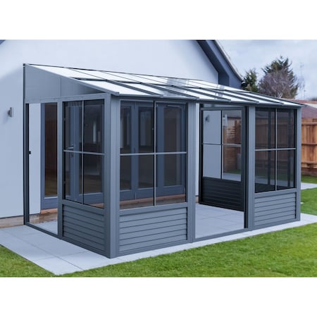 Gazebo Penguin Florence Wall Mounted Solarium 8x12 Polycarbonate Roof W1207-32